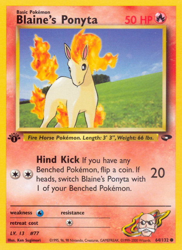 Blaine's Ponyta (64/132) [Gym Challenge 1st Edition]