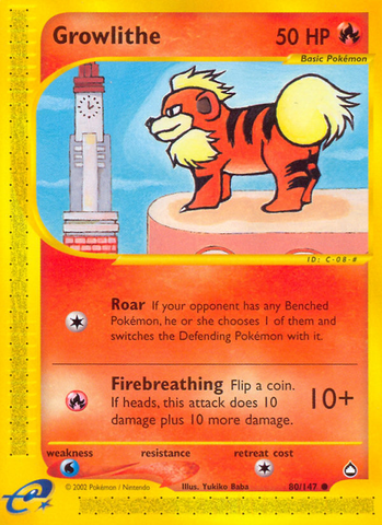 Growlithe (80/147) [Aquapolis]