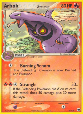 Arbok (13/101) (Delta Species) [EX: Dragon Frontiers]