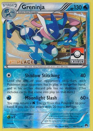 Greninja (40/122) (League Promo 3rd Place) [XY: BREAKpoint]