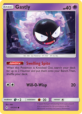 Gastly (67/214) [Sun & Moon: Unbroken Bonds]