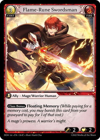 Flame-Rune Swordsman (136) [Dawn of Ashes: 1st Edition]