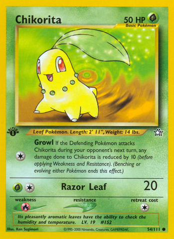 Chikorita (54/111) [Neo Genesis 1st Edition]