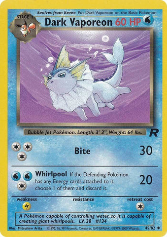 Dark Vaporeon (45/82) [Team Rocket Unlimited]