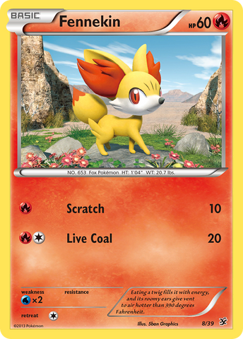 Fennekin (8/39) [XY: Kalos Starter Set]