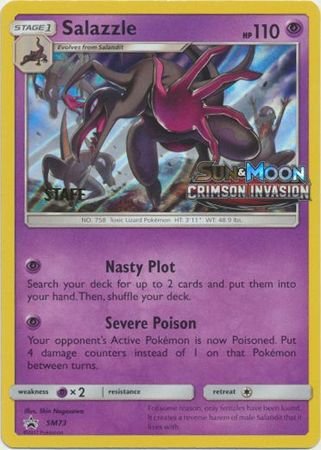 Salazzle (SM73) (Staff Prerelease Promo) [Sun & Moon: Black Star Promos]