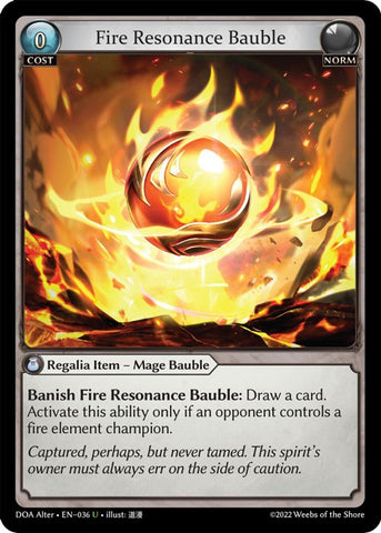 Fire Resonance Bauble (036) [Dawn of Ashes: Alter Edition]