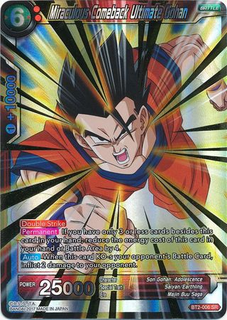 Miraculous Comeback Ultimate Gohan (BT2-006) [Union Force]