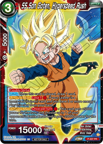 SS Son Goten, Hyperspeed Rush (Zenkai Series Tournament Pack Vol.1) (P-407) [Tournament Promotion Cards]