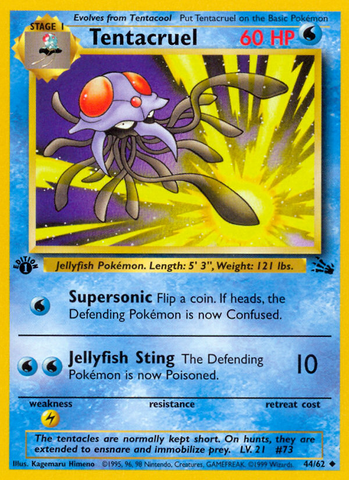 Tentacruel (44/62) [Fossil 1st Edition]