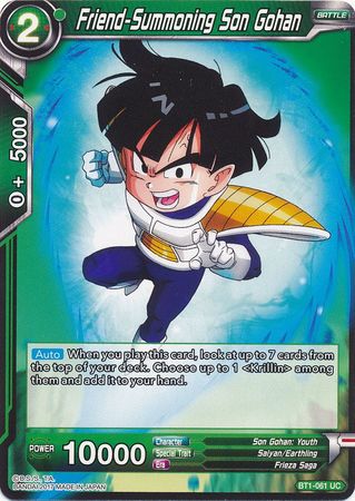 Friend-Summoning Son Gohan (BT1-061) [Galactic Battle]