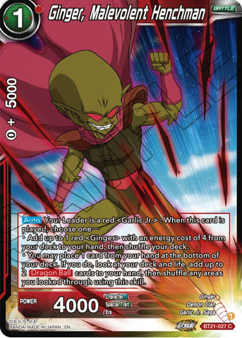 Ginger, Malevolent Henchman (BT21-027) [Wild Resurgence]