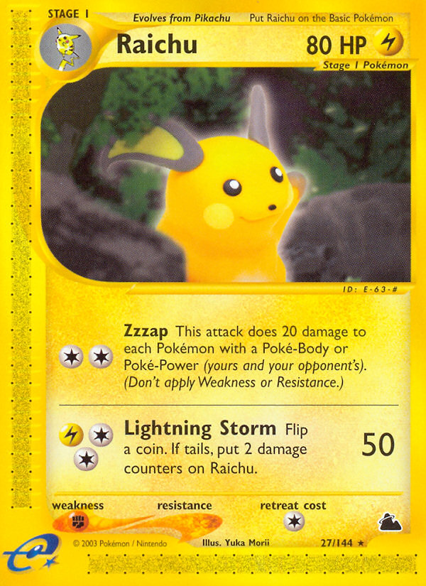 Raichu (27/144) [Skyridge]