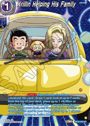 Krillin Helping His Family (Silver Foil) (BT20-052) [Power Absorbed]