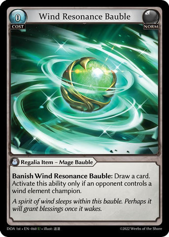 Wind Resonance Bauble (060) [Dawn of Ashes: 1st Edition]