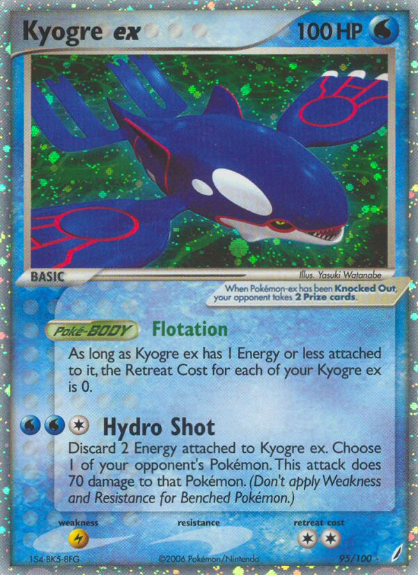 Kyogre ex (95/100) [EX: Crystal Guardians]