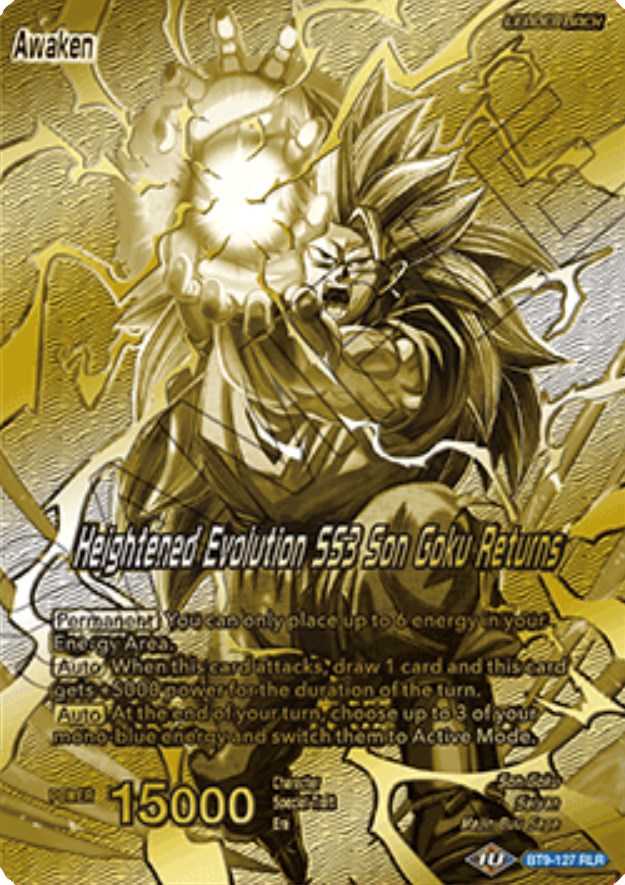 Son Goku // Heightened Evolution SS3 Son Goku Returns (Championship 2023 Golden Card Vol.1) (BT9-127) [Tournament Promotion Cards]