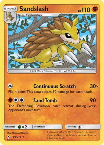 Sandslash (84/214) [Sun & Moon: Unbroken Bonds]