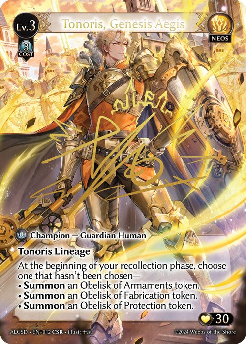 Tonoris, Genesis Aegis (12) [Alchemical Revolution: Starter Decks]