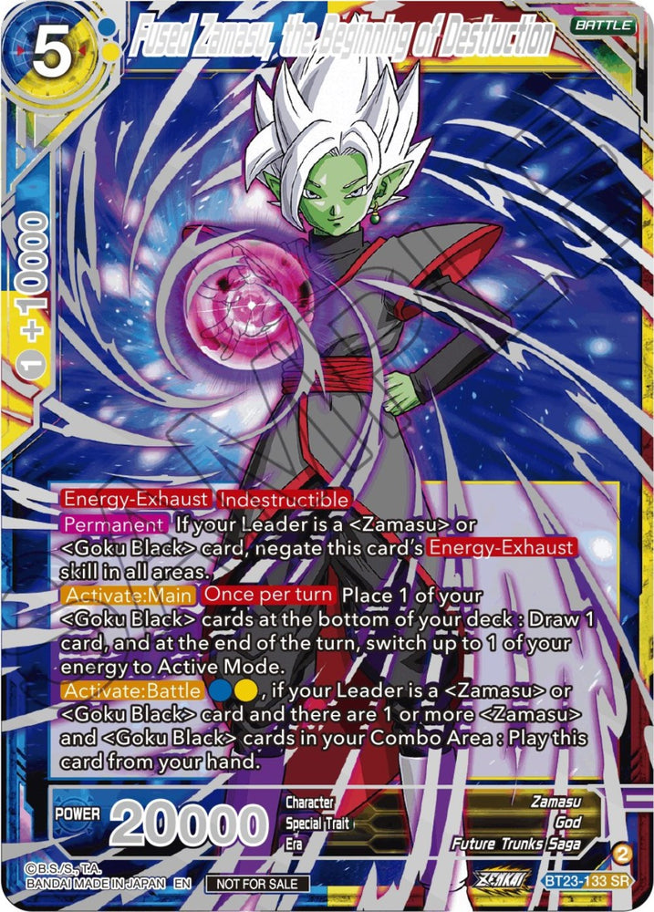 Fused Zamasu, the Beginning of Destruction (Championship 2023 Reward Alternate Art Card Set) (Holo) (BT23-133) [Tournament Promotion Cards]