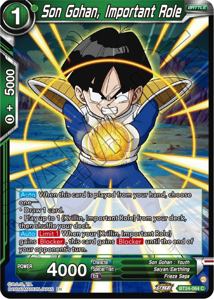 Son Gohan, Important Role (BT24-064) [Beyond Generations]