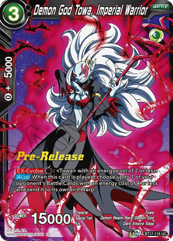 Demon God Towa, Imperial Warrior (BT17-116) [Ultimate Squad Prerelease Promos]