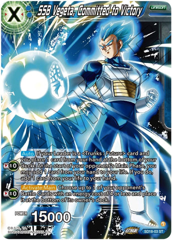 SSB Vegeta, Committed to Victory (SD18-03) [Dawn of the Z-Legends]