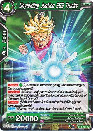 Unyielding Justice SS2 Trunks (BT3-061) [Cross Worlds]