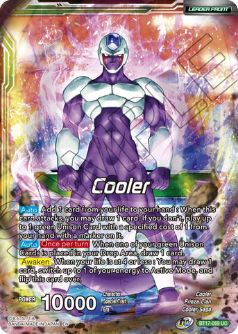 Cooler // Cooler, Galactic Dynasty (BT17-059) [Ultimate Squad Prerelease Promos]