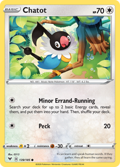 Chatot (139/185) [Sword & Shield: Vivid Voltage]