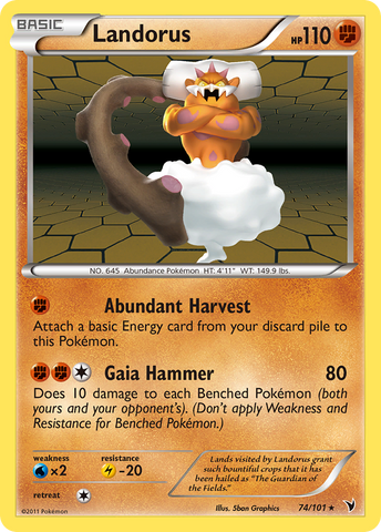 Landorus (74/101) [Black & White: Noble Victories]