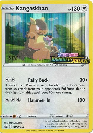 Kangaskhan (SWSH038) (Staff Prerelease Promo) [Sword & Shield: Black Star Promos]