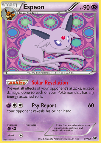 Espeon (BW92) [Black & White: Black Star Promos]