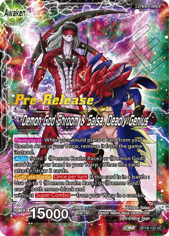 Shroom & Salsa // Demon God Shroom & Salsa, Deadly Genius (BT18-122) [Dawn of the Z-Legends Prerelease Promos]