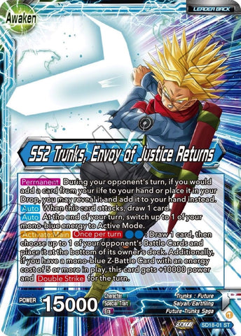 Trunks // SS2 Trunks, Envoy of Justice Returns (SD18-01) [Dawn of the Z-Legends]