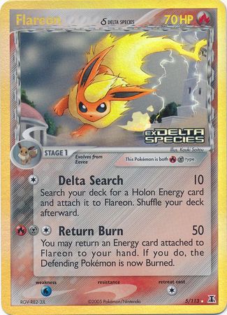 Flareon (5/113) (Delta Species) (Stamped) [EX: Delta Species]