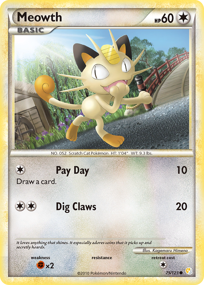 Meowth (75/123) [HeartGold & SoulSilver: Base Set]