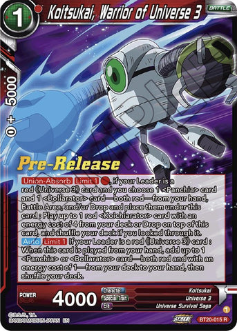 Koitsukai, Warrior of Universe 3 (BT20-015) [Power Absorbed Prerelease Promos]