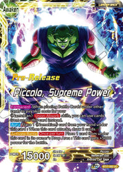 Piccolo // Piccolo, Supreme Power (BT17-082) [Ultimate Squad Prerelease Promos]