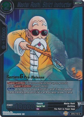 Master Roshi, Strict Instructor (BT6-110_PR) [Destroyer Kings Prerelease Promos]