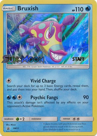 Bruxish (SM11) (Staff Prerelease Promo) [Sun & Moon: Black Star Promos]