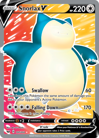 Snorlax V (197/202) [Sword & Shield: Base Set]