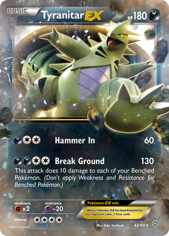 Tyranitar EX (42/98) [XY: Ancient Origins]