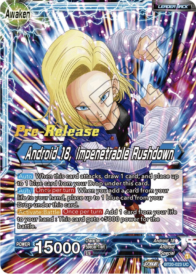 Android 18 // Android 18, Impenetrable Rushdown (BT20-023) [Power Absorbed Prerelease Promos]