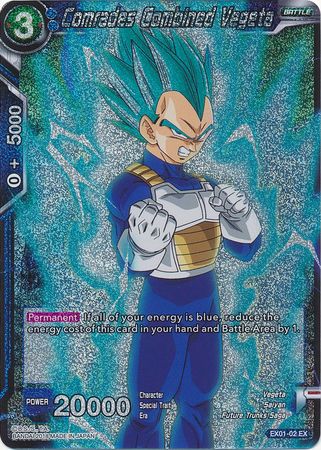 Comrades Combined Vegeta (Foil) (EX01-02) [Mighty Heroes]