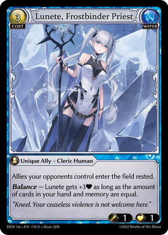 Lunete, Frostbinder Priest (178) [Dawn of Ashes: 1st Edition]