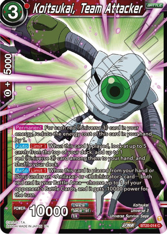 Koitsukai, Team Attacker (BT20-014) [Power Absorbed]