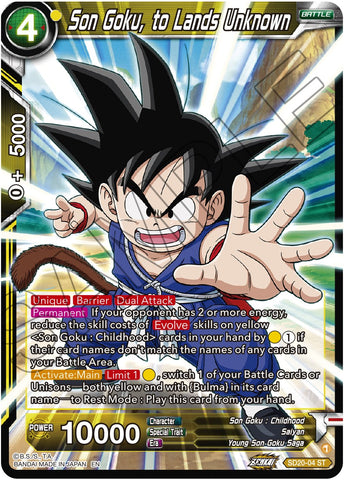 Son Goku, to Lands Unknown (SD20-04) [Dawn of the Z-Legends]