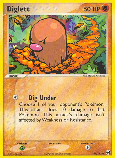 Diglett (61/112) [EX: FireRed & LeafGreen]