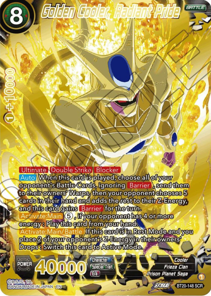 Golden Cooler, Radiant Pride (SCR) (BT20-148) [Power Absorbed]